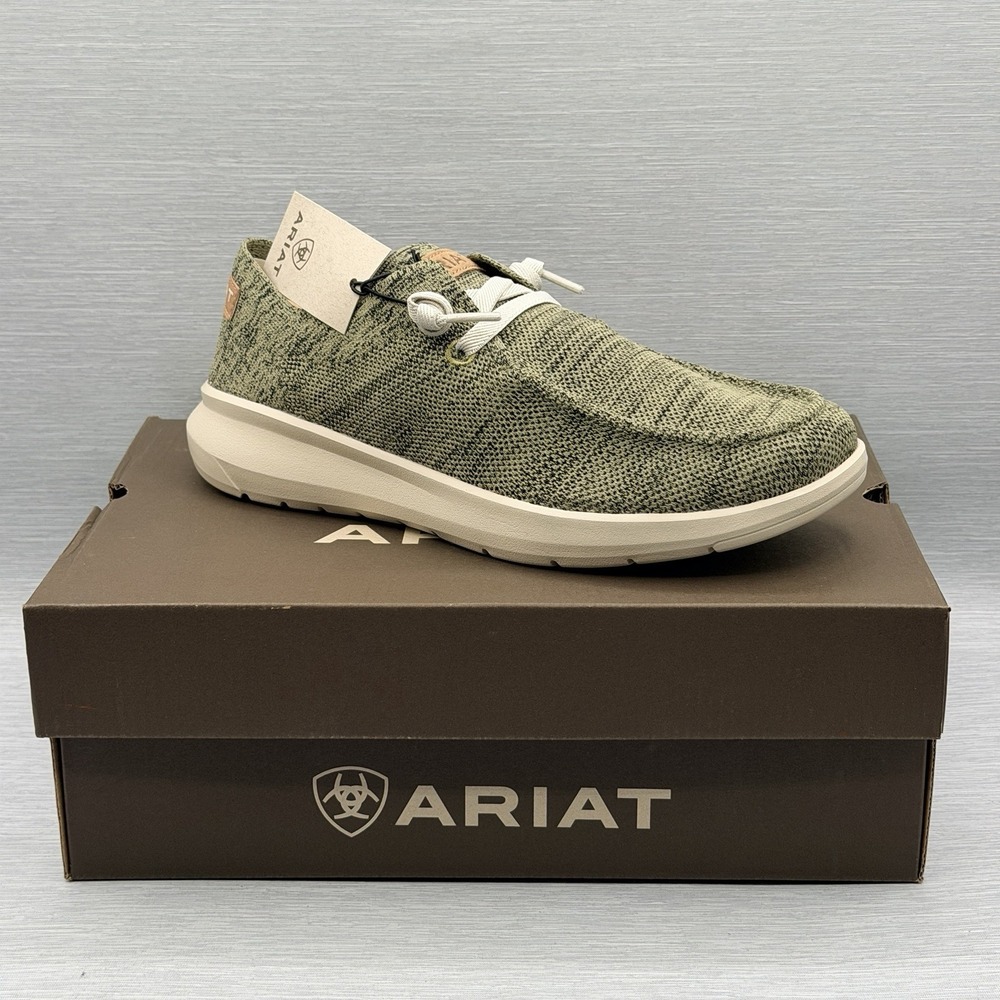 Ariat Hilo Men's 8.5 Slip On Shoes Olive Knit Casual Loafers 10040309